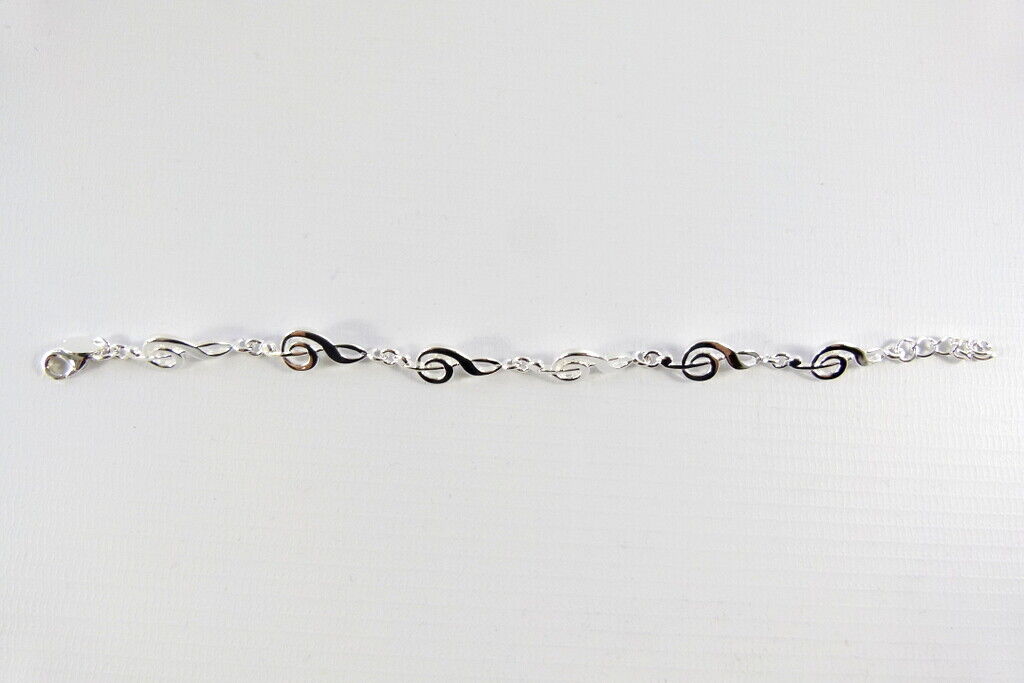 Music Themed Alloy Treble Clef Design Bracelet - Small Size - 18cm long - Chi... - PartyErasers