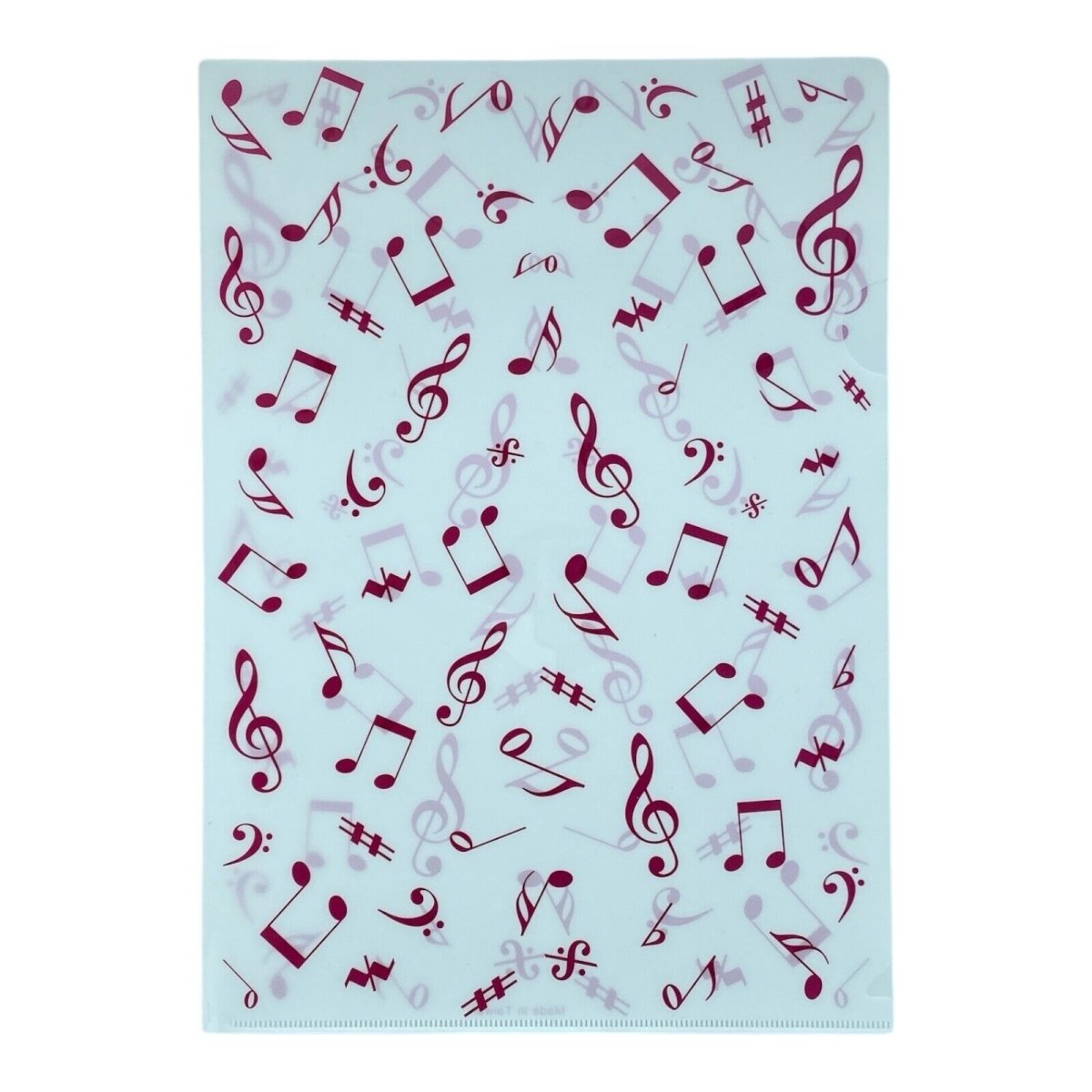 Music Themed Design A4 L Shape Folder Plastic Documents File Folder - PartyErasers