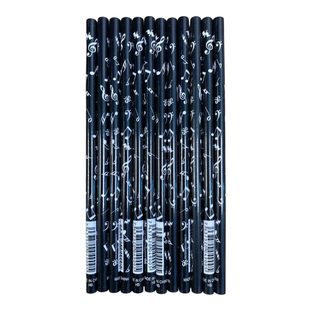 Music Themed HB Pencils (12pcs) Stationery Music Gifts - PartyErasers