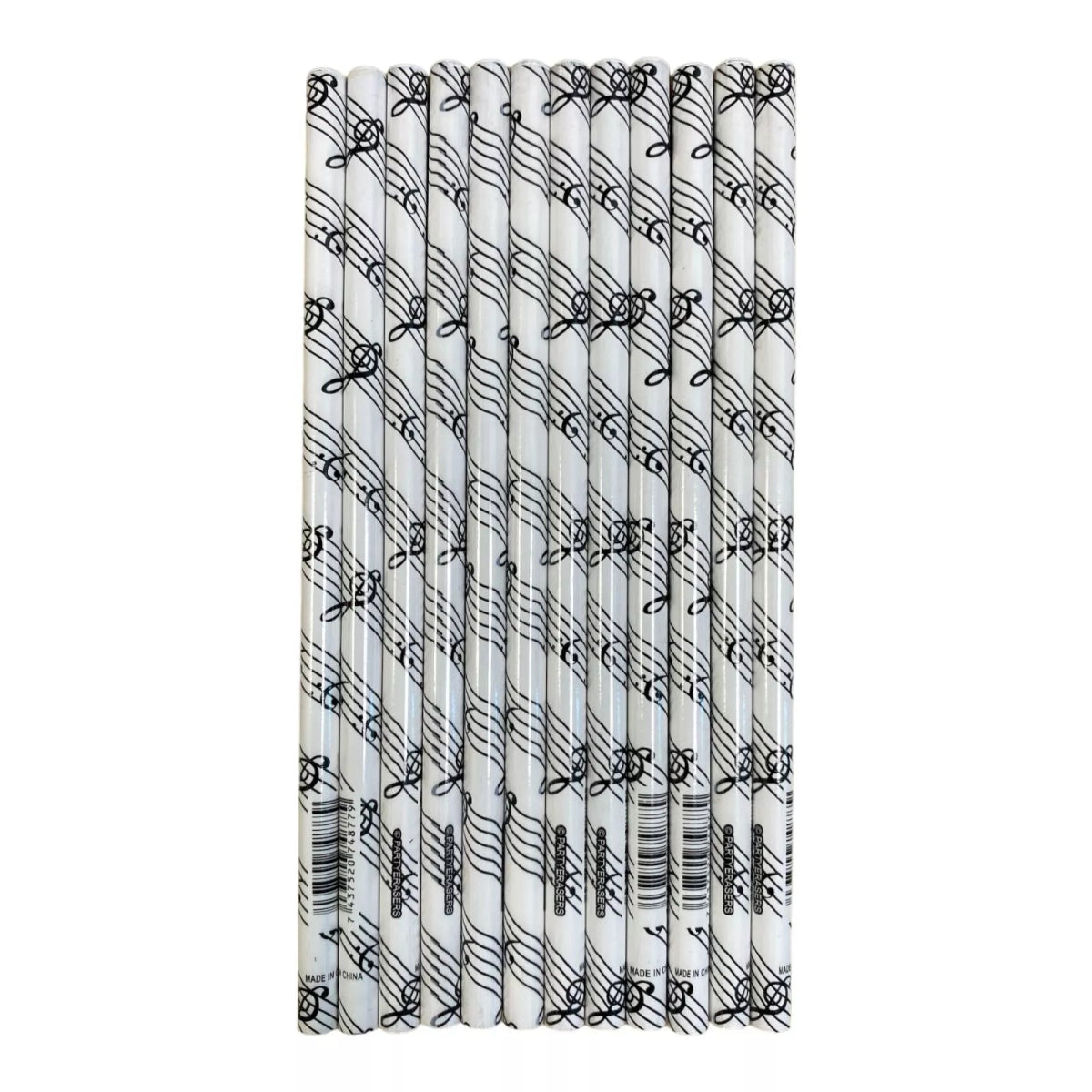 Music Themed HB Pencils (12pcs) Stationery Music Gifts - PartyErasers