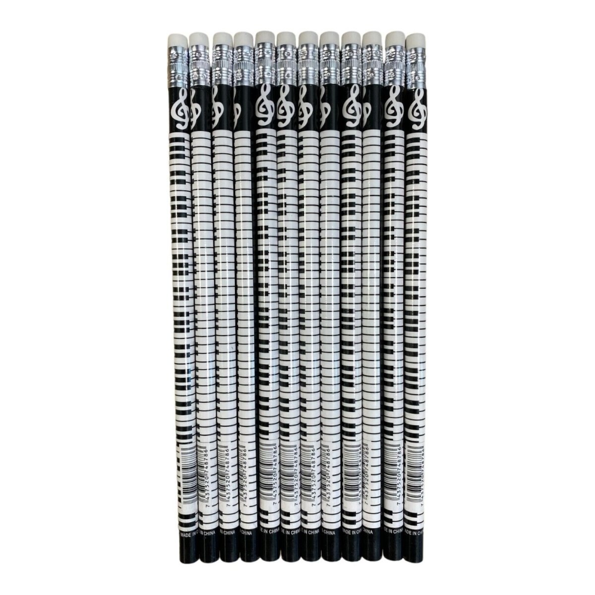 Music Themed HB Pencils (12pcs) Stationery Music Gifts - PartyErasers