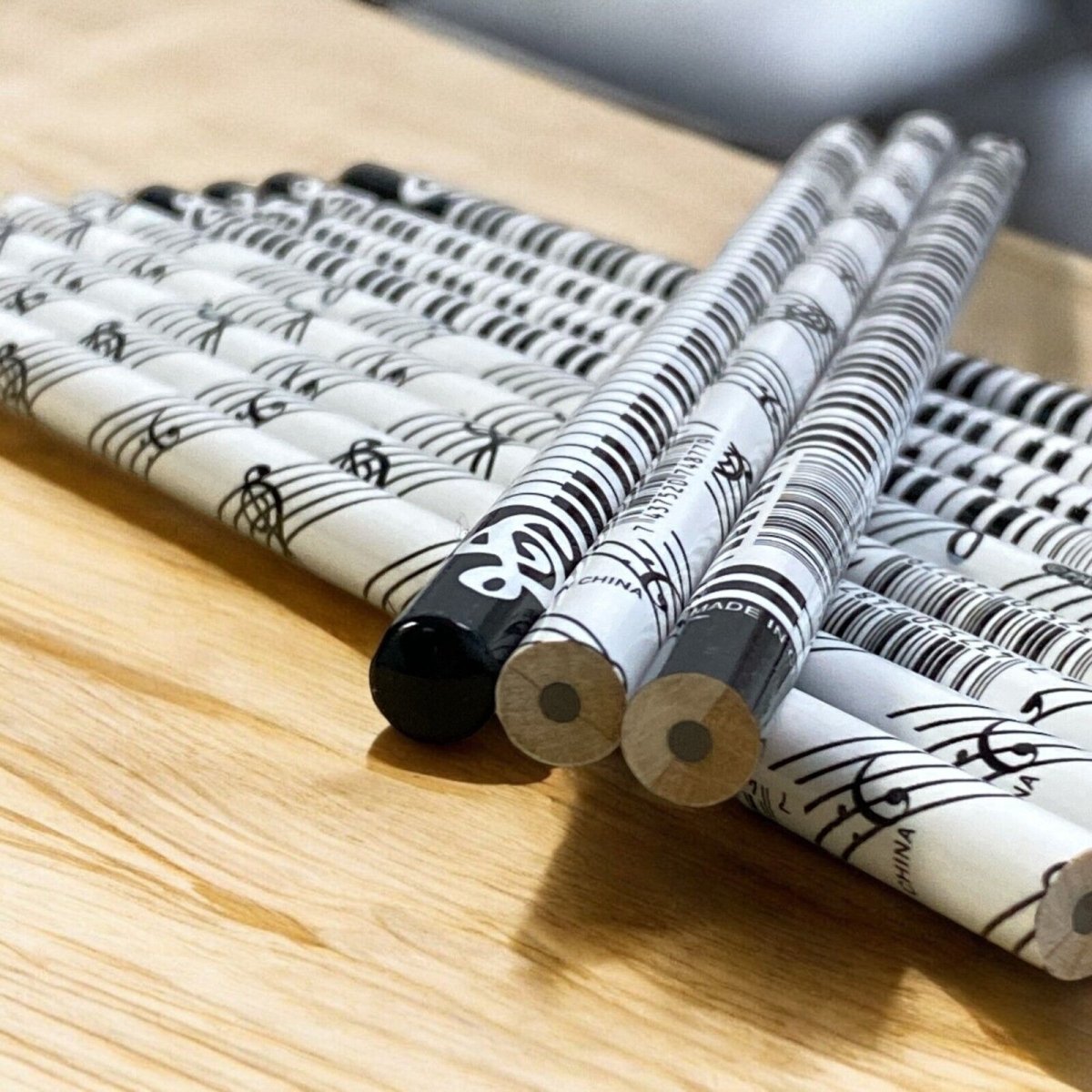 Music Themed HB Pencils (12pcs) Stationery Music Gifts - PartyErasers