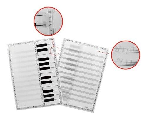Music Themed Keyboard Design L Shape Folder - PartyErasers