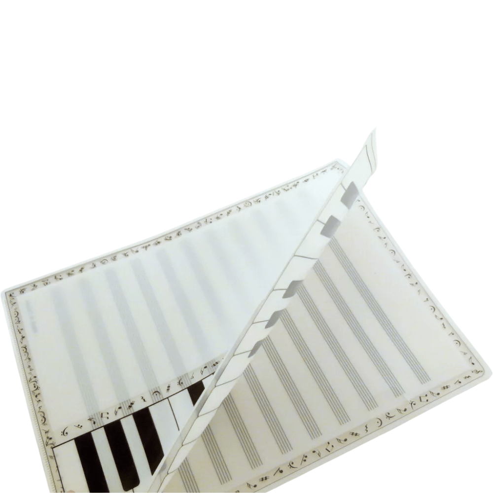 Music Themed Keyboard Design L Shape Folder - PartyErasers