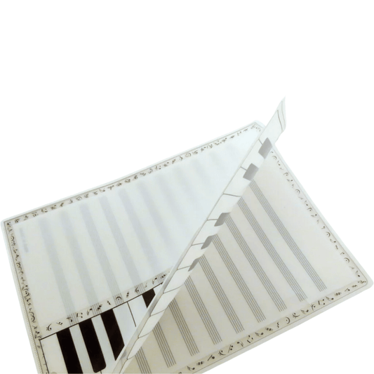 Music Themed Keyboard Design L Shape Folder - PartyErasers