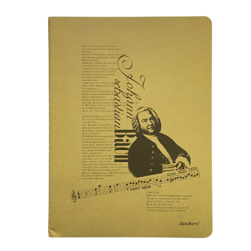Music Themed Note Book - Famous Musicians (Chopin Mozart Beethoven) - PartyErasers