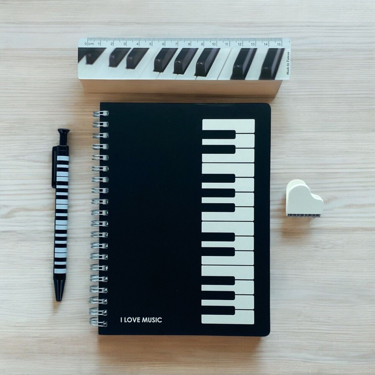 Music Themed Notebook Stationery Set Music Teachers/Student/School Gift (KB) - PartyErasers