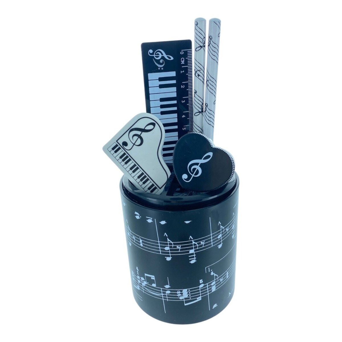 Music Themed Pen Holder Desk Tidy Organiser Pencil Pencil Pot Stationery Gift - PartyErasers
