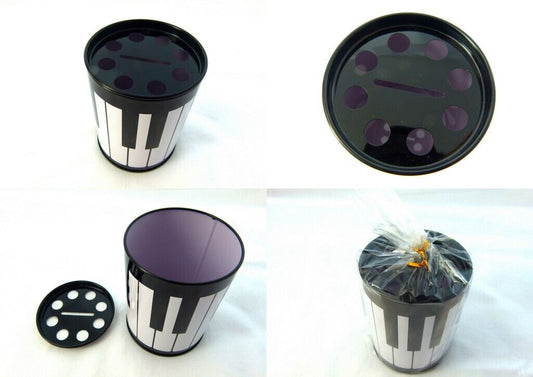 Music Themed Piano Keys Design Tin Saving Bank with pen holder - PartyErasers