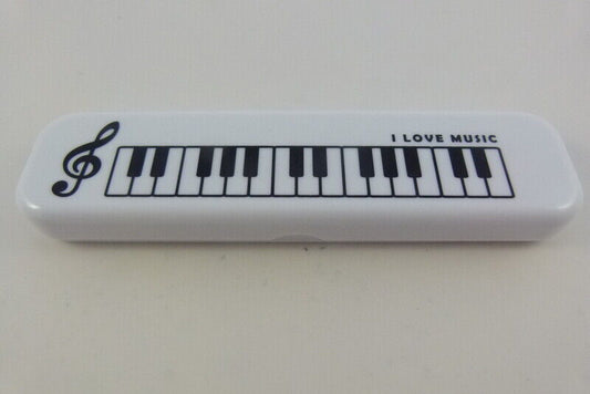 Music Themed Plastic Pencil Case Stationery Set with Eraser, Pencils, Ruler - PartyErasers