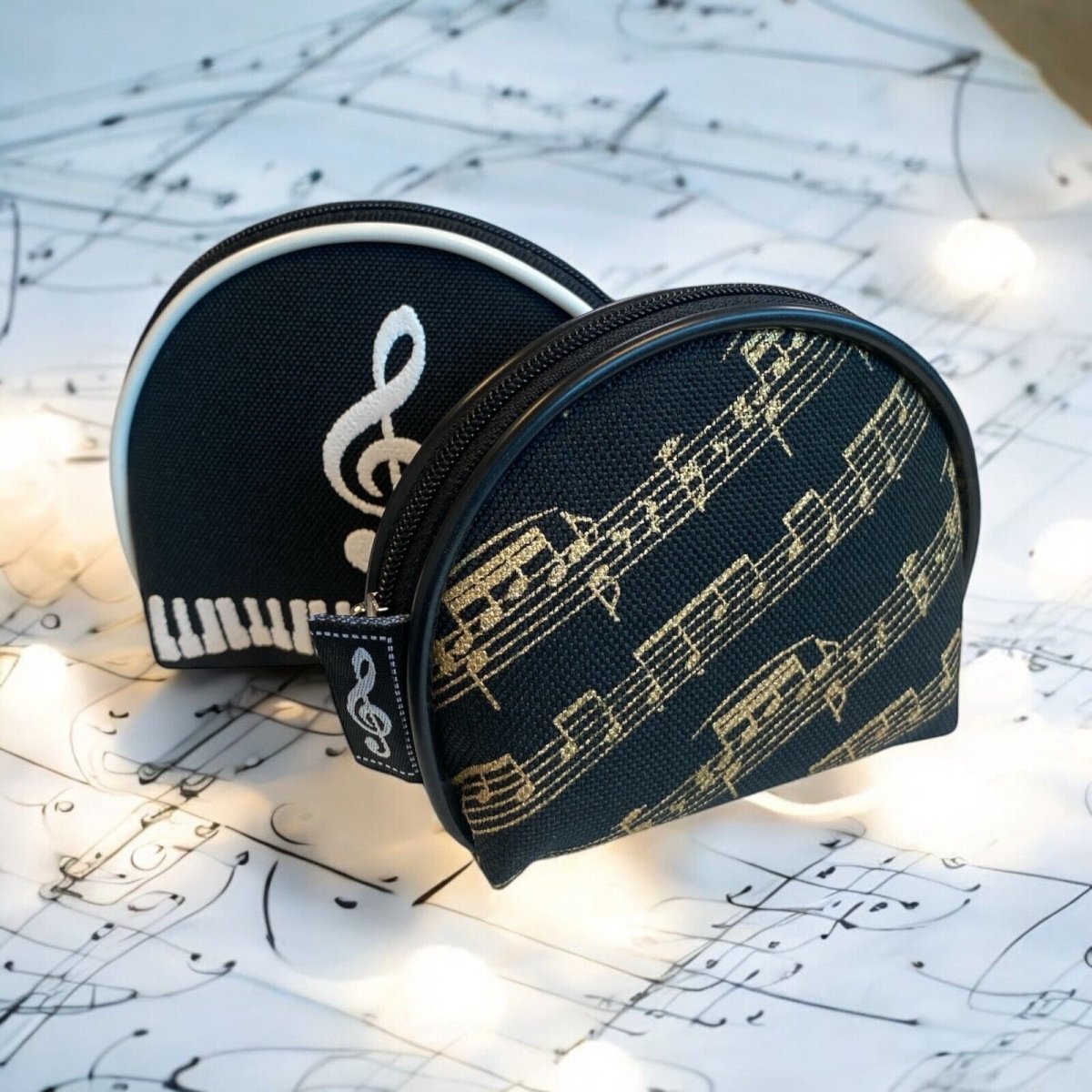 Music Themed Semicircle Coin Purse Pouch - PartyErasers