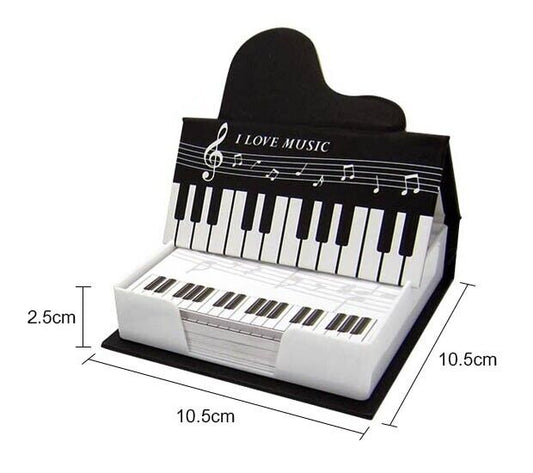 Music themed Standing Keyboard Piano Memo Box gift for stationery & music lover - PartyErasers
