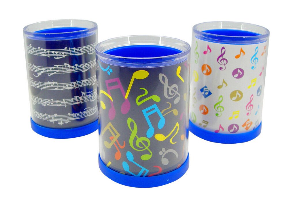 Music Themed Transparent Inner Layer Black Colourful Musical Notes Design Rou... - PartyErasers