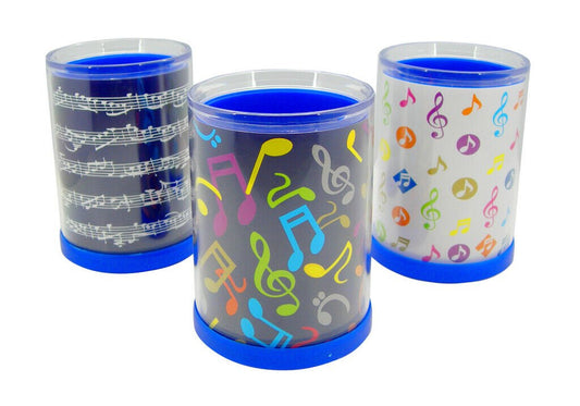 Music Themed Transparent Inner Layer Black Music Score Sheet Design Round Pen... - PartyErasers