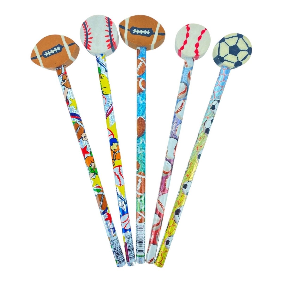 Novelty HB Pencils with Rubber Eraser on Top Rewards Student Classroom Party - PartyErasers