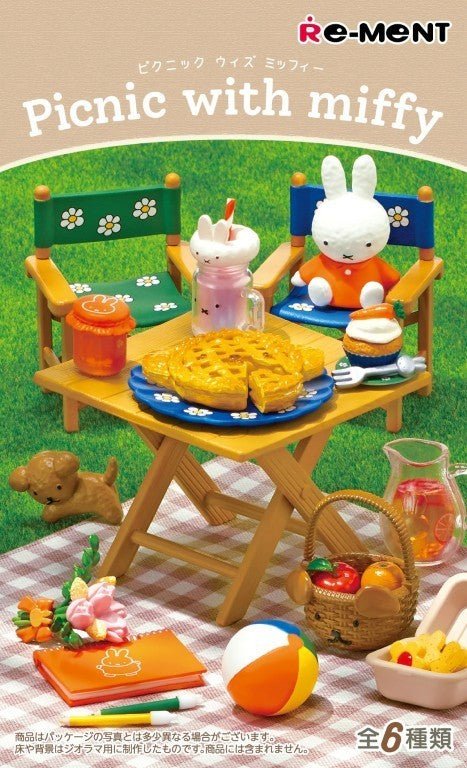 Re - Ment Picnic with Miffy 6 Boxes Miniature Figure Complete Box - PartyErasers