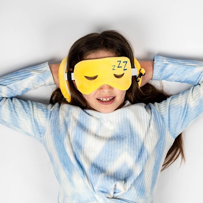 Relaxeazzz Snoozie the Sleeping Head Plush Travel Pillow & Eye Mask - PartyErasers