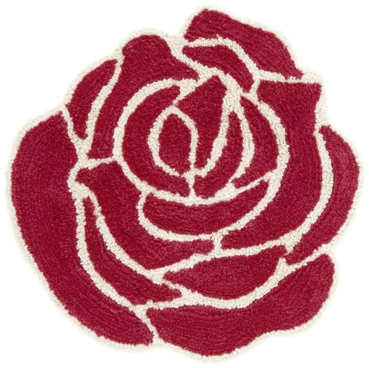 Rose Flower Shape Door Mat Floor Mat Rug - PartyErasers