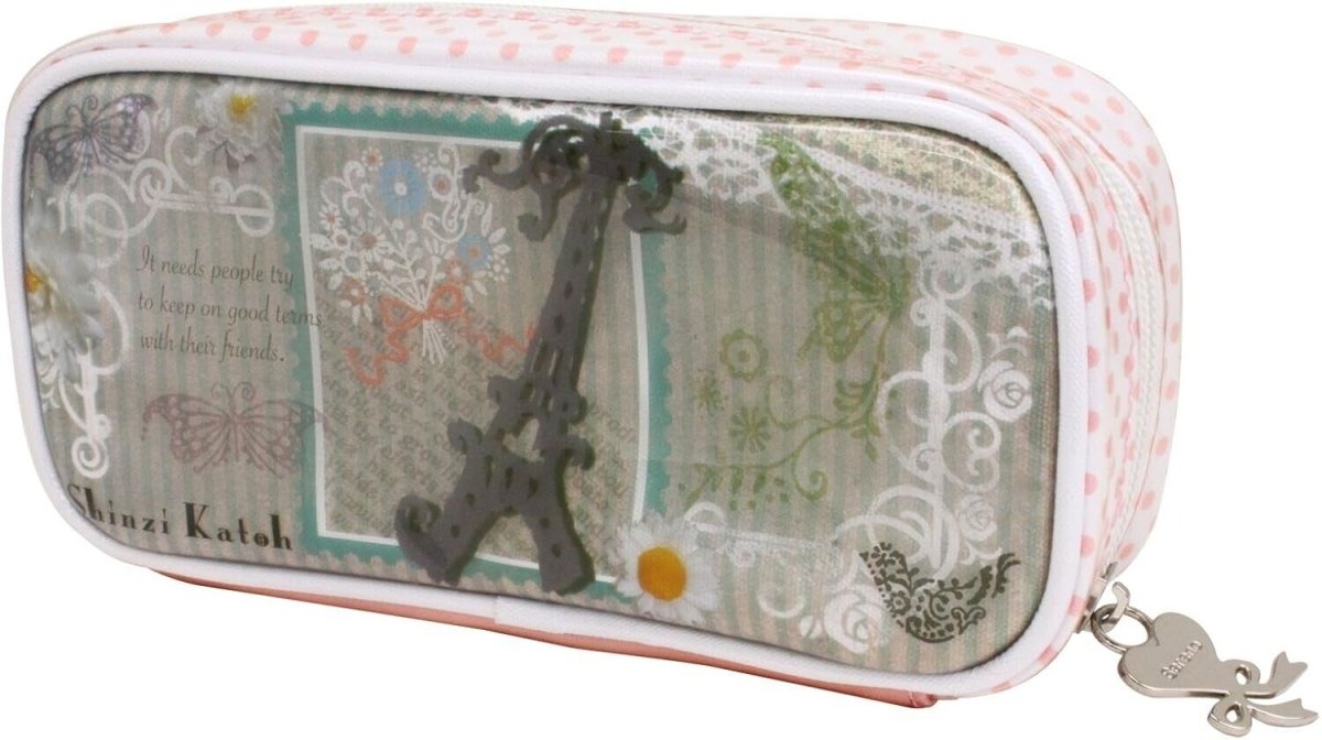 Shinzi Katoh Multi Purpose Pencil/Pen Case PVC Zipper Pouch Office School - PartyErasers