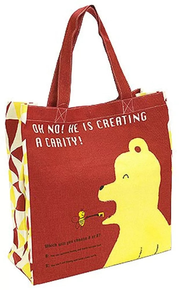 Shinzi Katoh Tote Bag with Magnetic Snap Clorsure Travel Fashion - PartyErasers