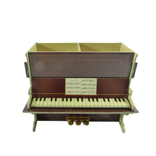 Desk Organiser DIY Board Box with Compartments - Brown Piano