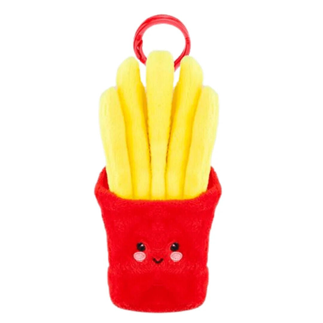 Softlings Fast Food Foodies Plush Clip On 12cm Ketchup Pizza Hotdog French Fries - PartyErasers
