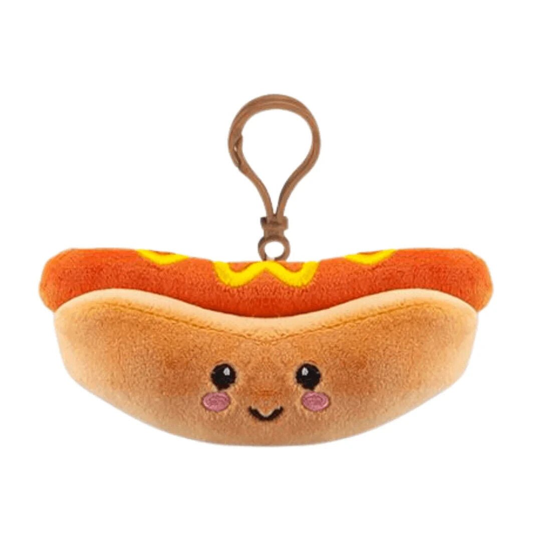 Softlings Fast Food Foodies Plush Clip On 12cm Ketchup Pizza Hotdog French Fries - PartyErasers