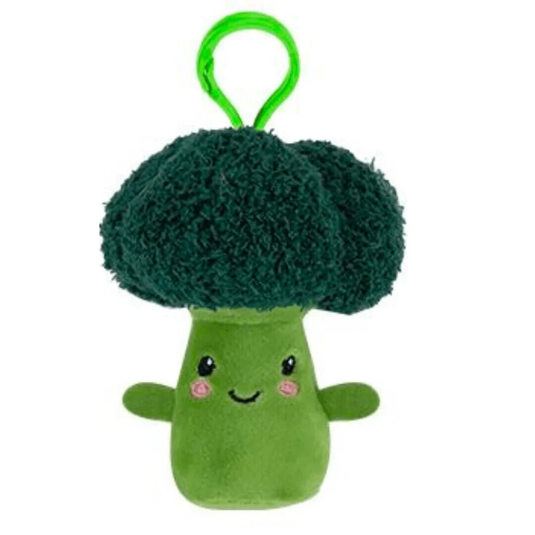Softlings Vegetable Foodies Plush Clip On 12cm Avocado Pea Mushroom Broccoli etc - PartyErasers