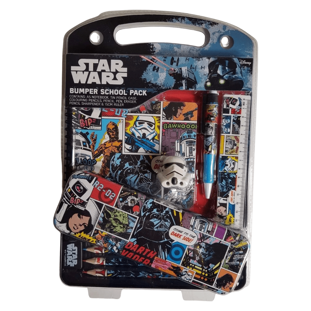 Star Wars Stationery Bumper School Pack Gift Set Pencil Pen Ruler Stationary - PartyErasers