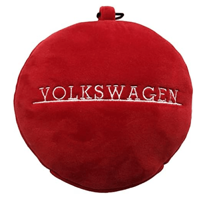 Volkswagen VW T1 Camper Bus Red Round Travel Pillow & Eye Mask - PartyErasers