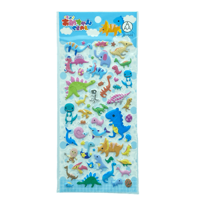10 Pieces Animals Dinosaurs Puffy Stickers Foam Stickers Party Filler Bag Gift - PartyErasers
