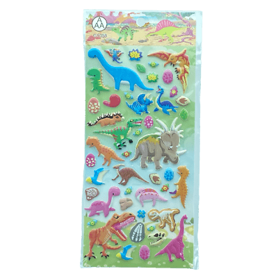 10 Pieces Animals Dinosaurs Puffy Stickers Foam Stickers Party Filler Bag Gift - PartyErasers