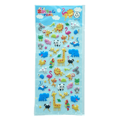 10 Pieces Animals Dinosaurs Puffy Stickers Foam Stickers Party Filler Bag Gift - PartyErasers