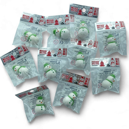 10pcs Iwako Christmas Erasers Bulk Party Bag Fillers | Santa Snowman Sleigh Xmas - PartyErasers