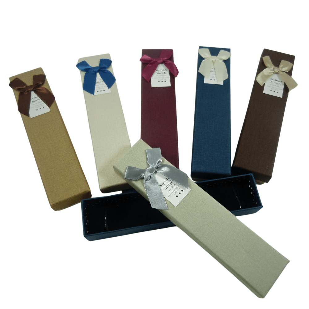 12 Long Gift box Cardboard Box for Necklace, Bracelet, Jewellery or or Pen Box - PartyErasers
