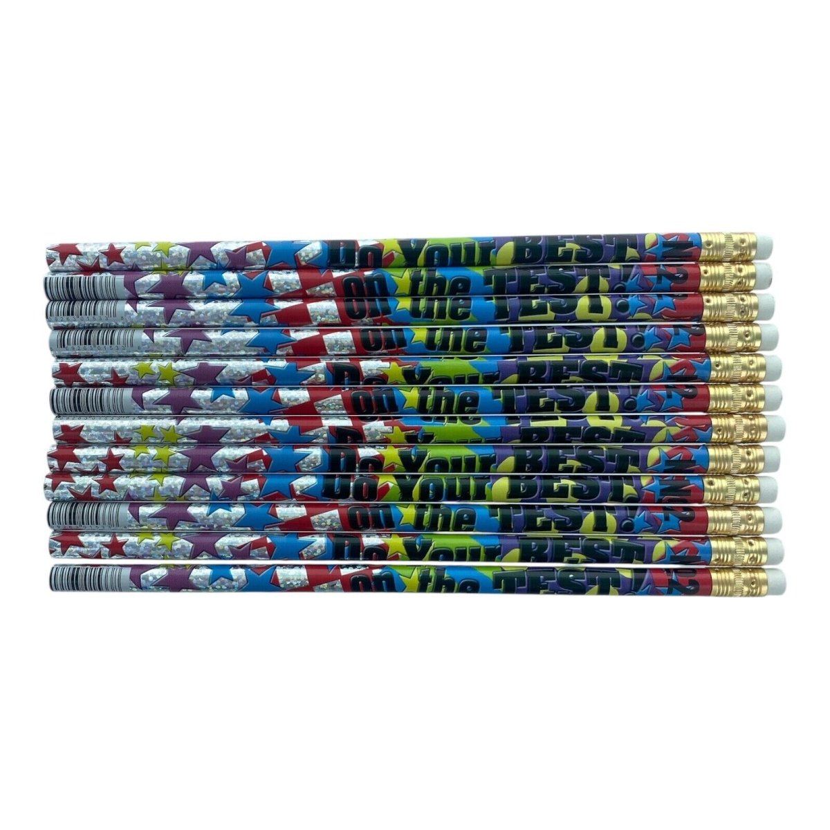 12pcs Motivational Encouraging Words HB Pencils for School Student Classroom - PartyErasers