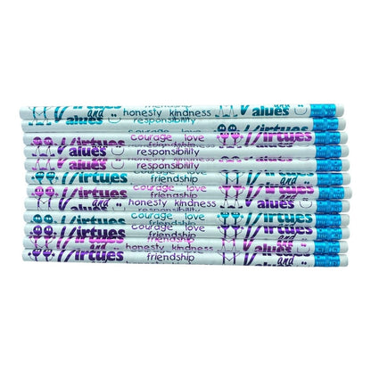 12pcs Motivational Encouraging Words HB Pencils for School Student Classroom - PartyErasers