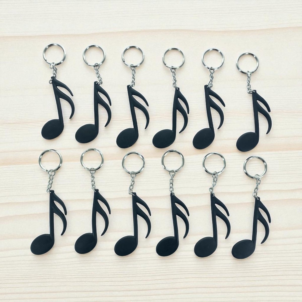 12pcs Musical Note Keyring Keychain Bulk Wholesale Music Gift Party Favour - PartyErasers