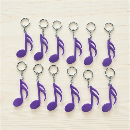 12pcs Musical Note Keyring Keychain Bulk Wholesale Music Gift Party Favour - PartyErasers