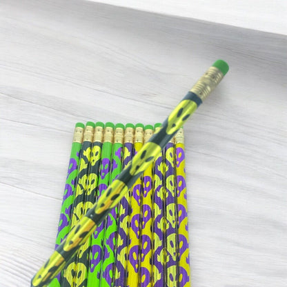 12pcs Various Themed HB Pencils for School Student Classroom Birthday Party Bag - PartyErasers