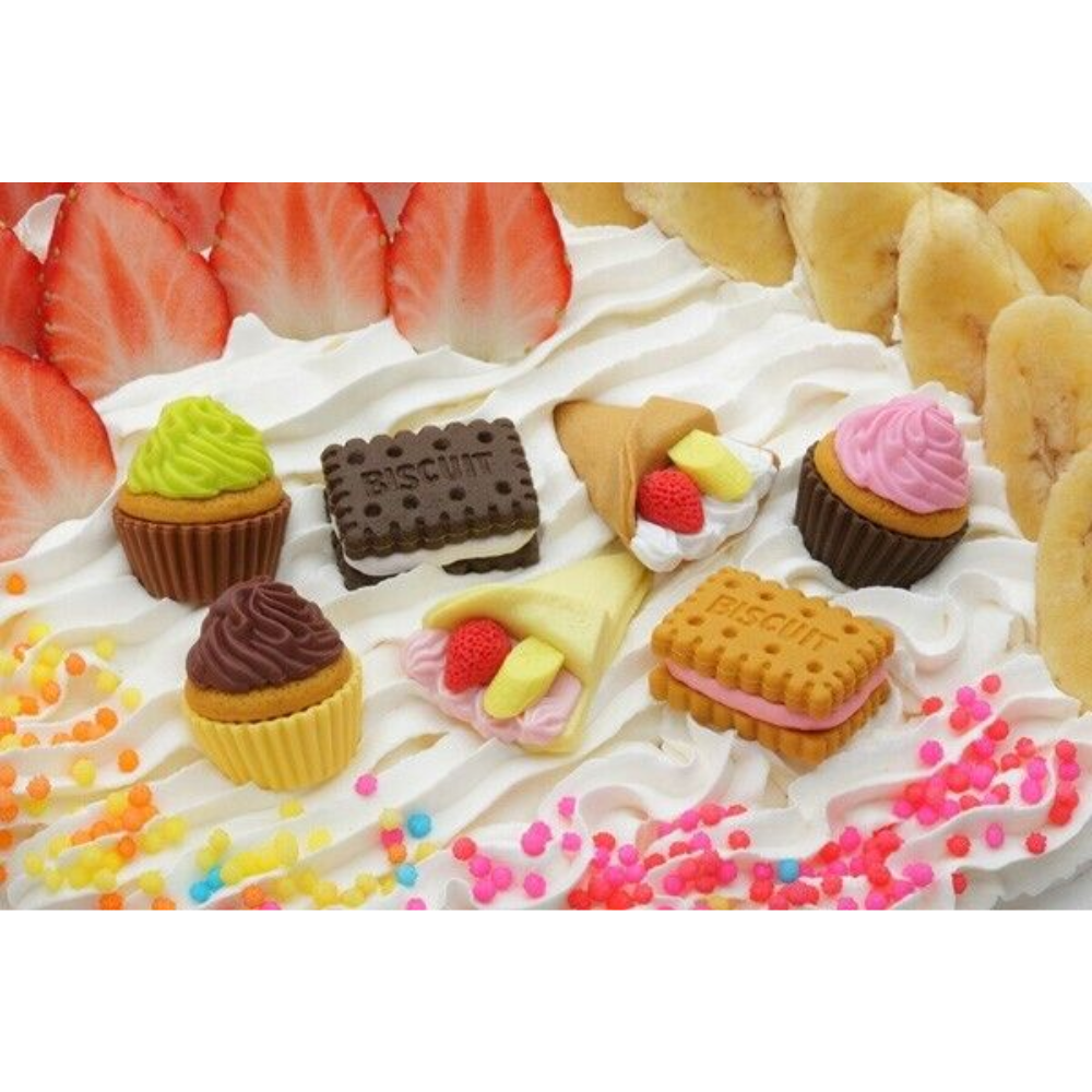 Iwako Japanese Puzzle Eraser - Cupcakes, Biscuits, Crepe