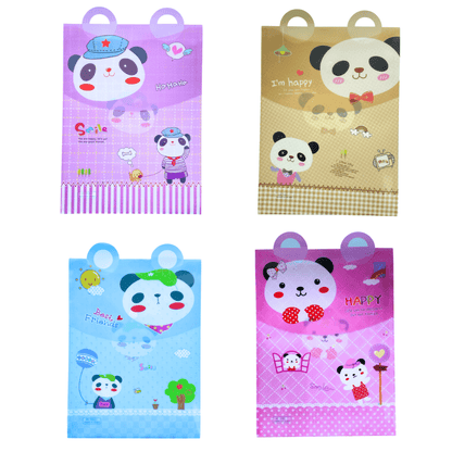4 packs Cute Animal Plastic Folder File Filling For Home School Paper Storage - PartyErasers