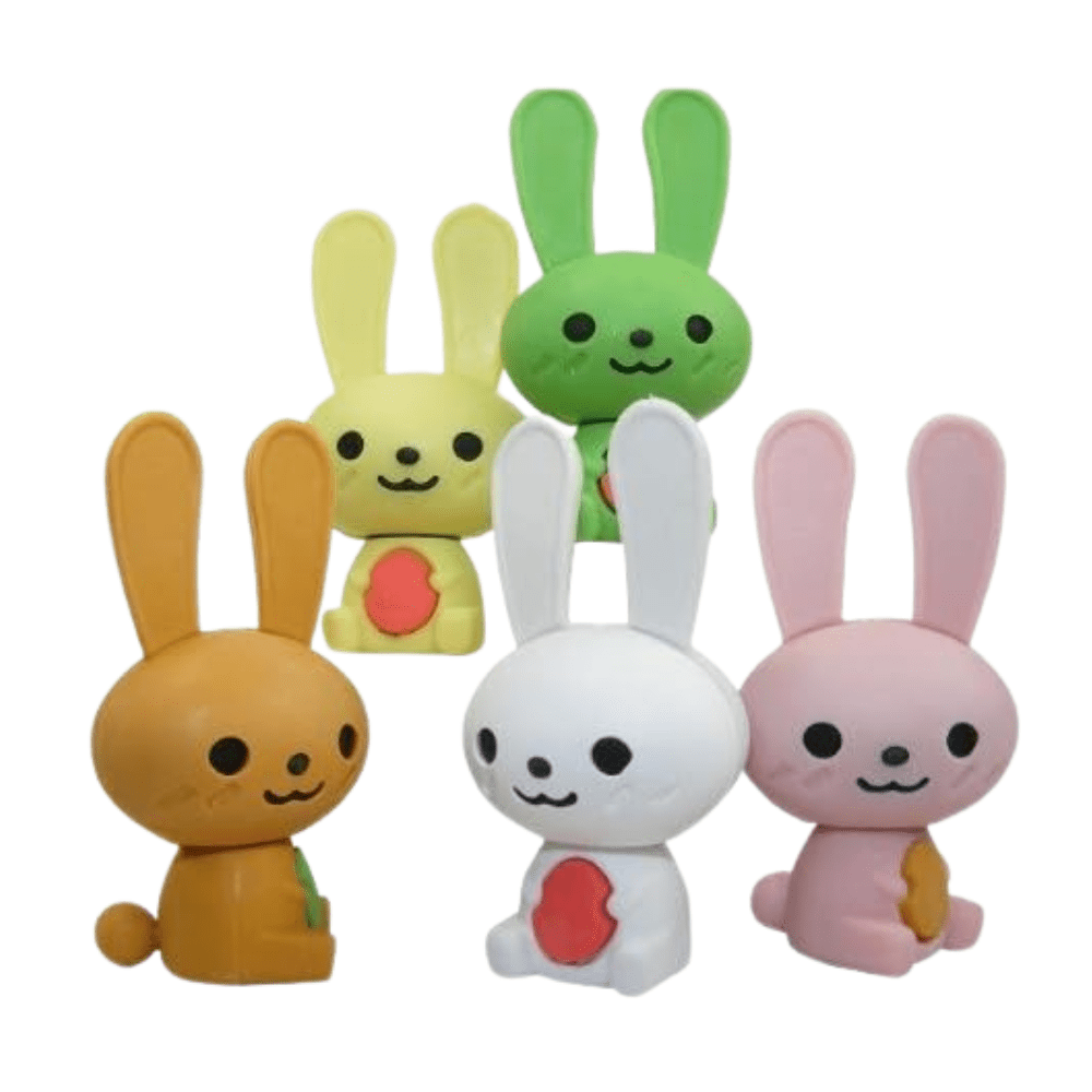 5 Colours Cute Kawaii Animals Erasers for Party Fillers Birthday Gift Bag - PartyErasers