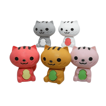 5 Colours Cute Kawaii Animals Erasers for Party Fillers Birthday Gift Bag - PartyErasers