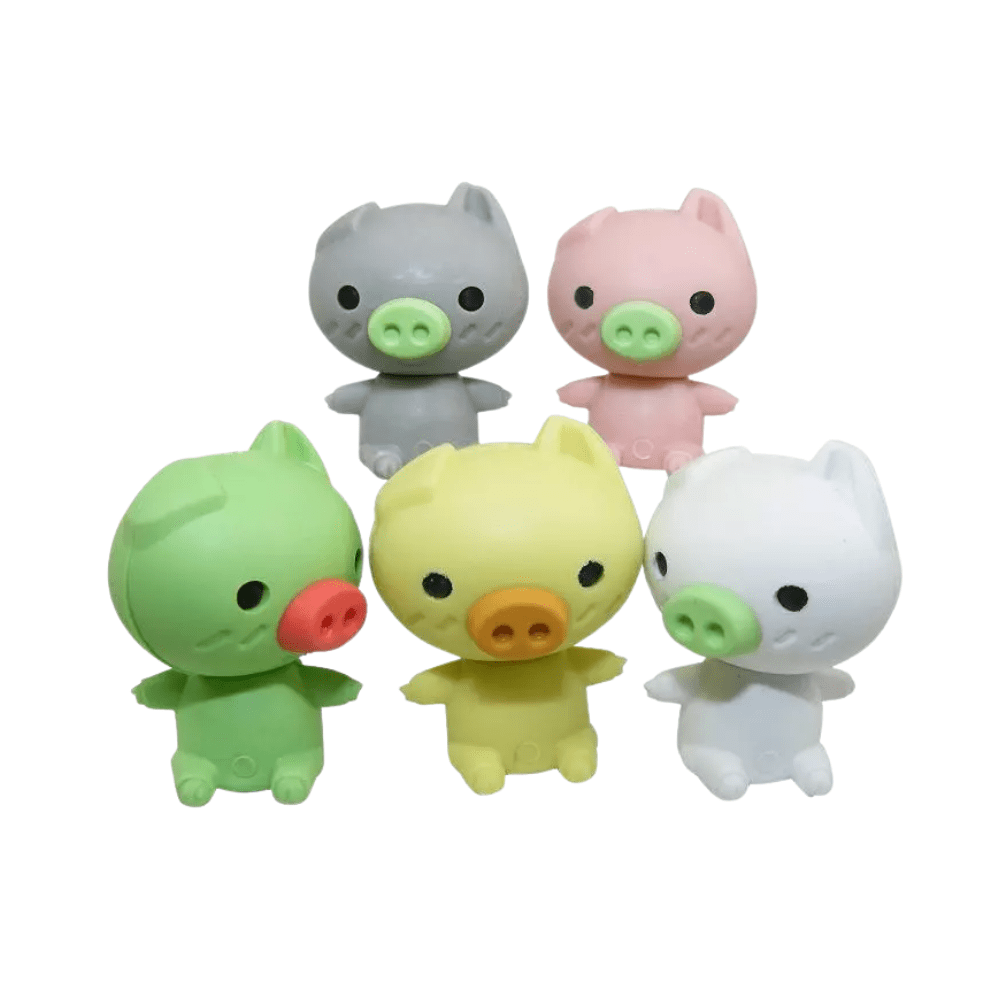 5 Colours Cute Kawaii Animals Erasers for Party Fillers Birthday Gift Bag - PartyErasers