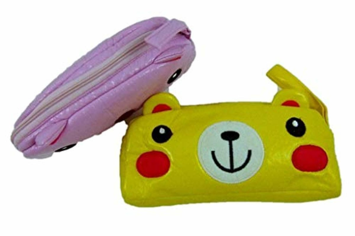 6 x Zip Plush Fabric Zipper Pouch Case Stationery Party Bags Fillers - PartyErasers