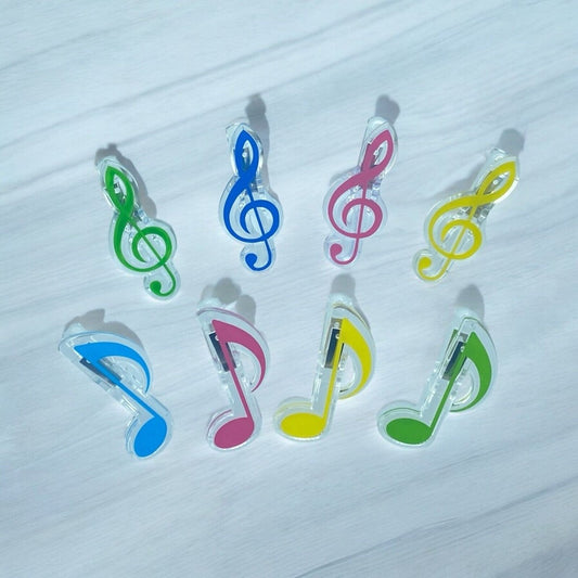 8pcs Treble Clef & Eighth Note Shape Paper Clips Music Gifts Music Themed - PartyErasers