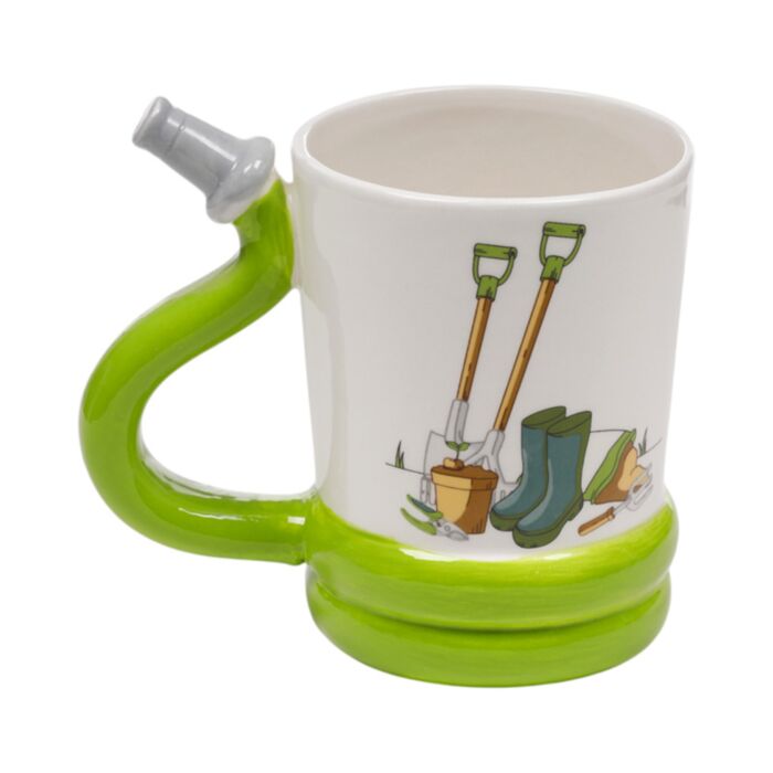 Garden Hose Ceramic Shaped Handle Mug