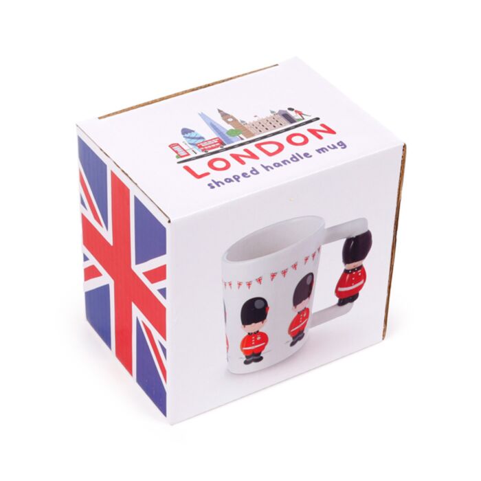 London Guardsman Figure Ceramic Shaped Handle Mug