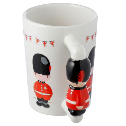 London Guardsman Figure Ceramic Shaped Handle Mug